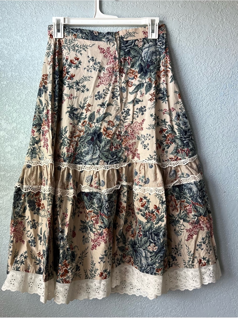Vintage Floral Cottagecore Midi Skirt